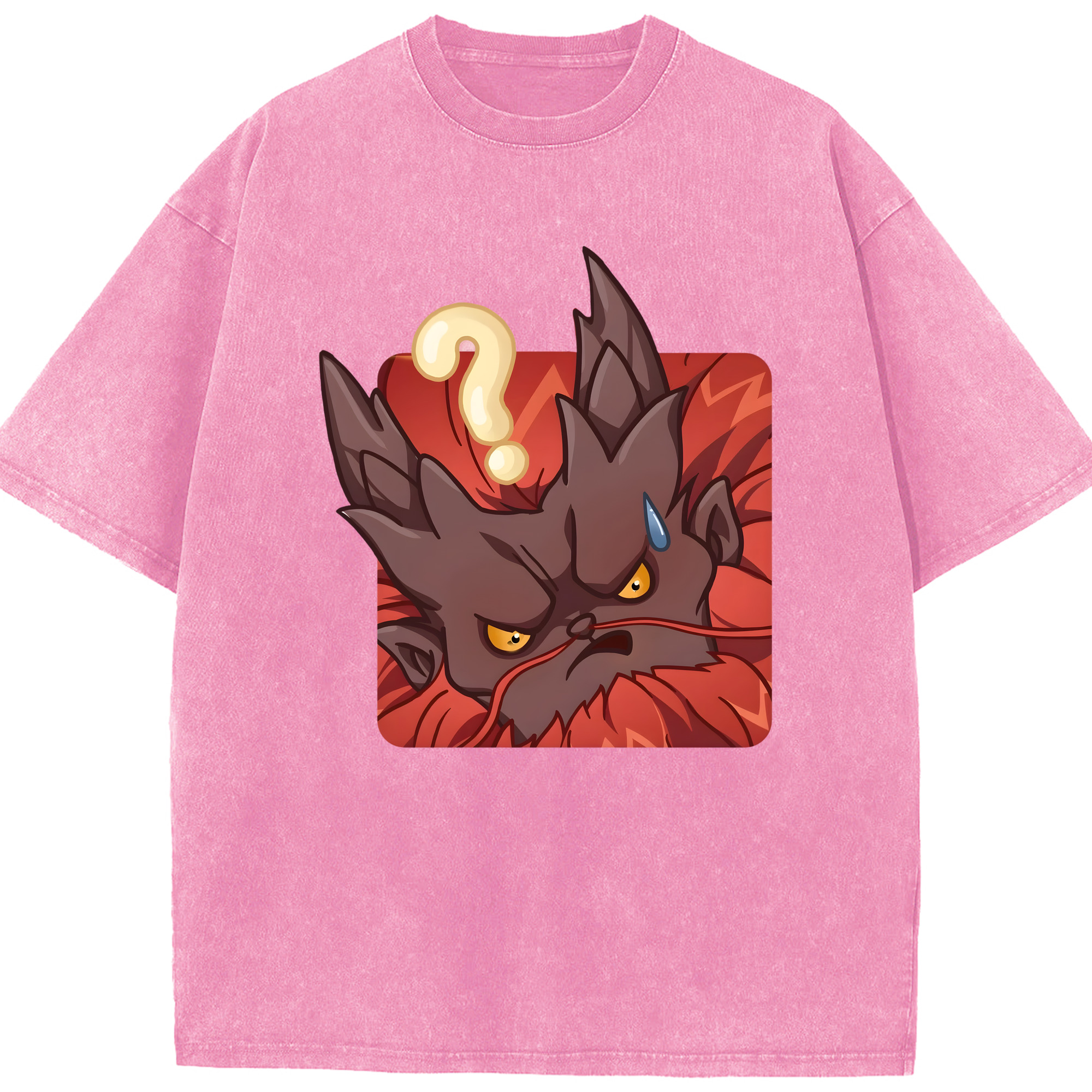 （画像用） Ne Zha 2 ナタ 魔童の大暴れ 綿100% ヴィンテージ風 半袖Tシャツ（フロントプリント）